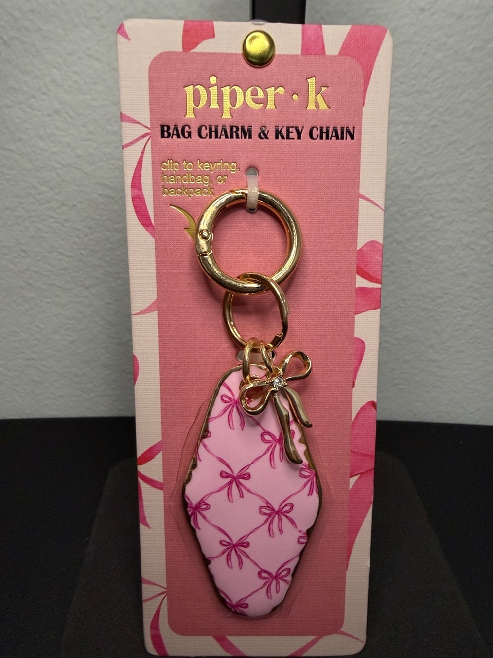 Piper K | Pink Bow 🎀 Bag Charm